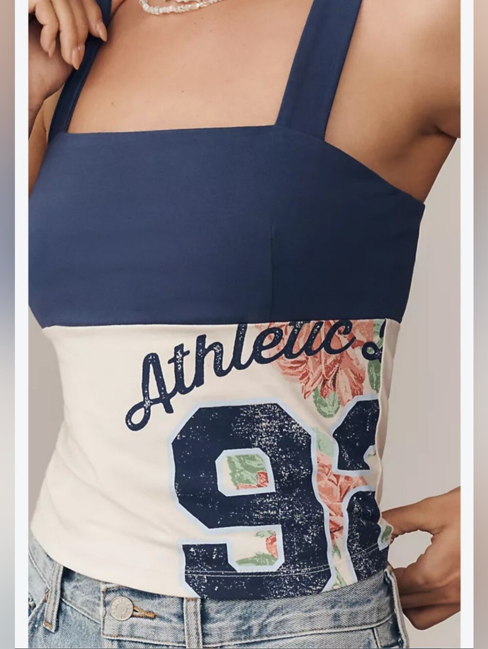 Maeve By Anthropologie Reworked Square Neck Sporty Tank Size Sm